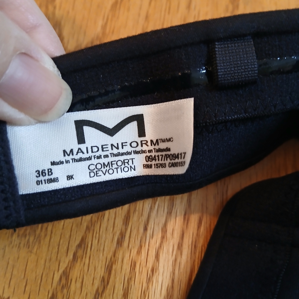Maidenform Black Strapless Bra, With Attachable Straps. New. Size 36B Pushup - Picture 4 of 4